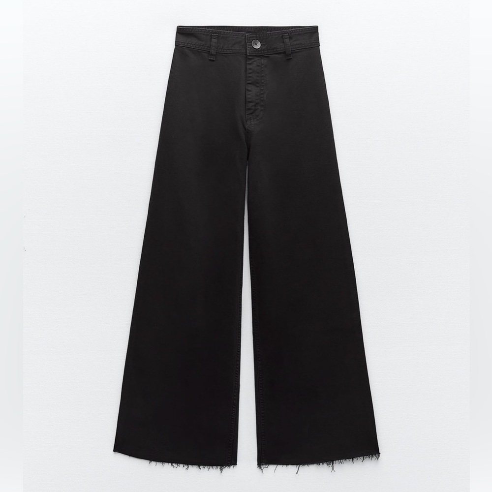 Zara EUC black high waist marine jeans, worn once